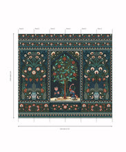 Load image into Gallery viewer, Pavilion Mural - Palace Grove Collection - M&amp;K Studio - Roll - Colorway: Topaz