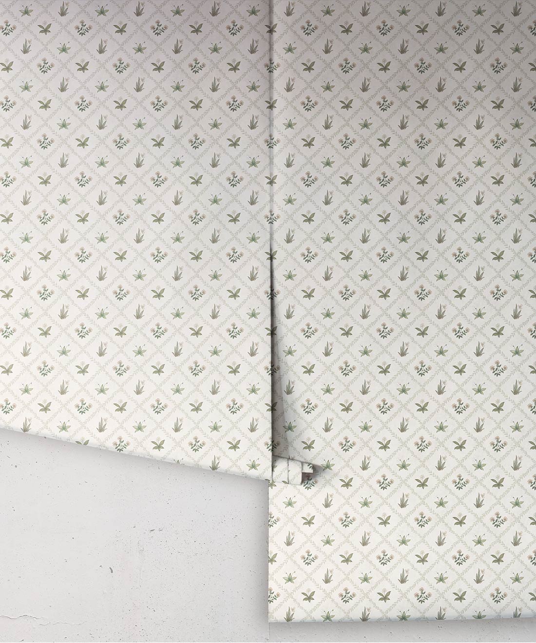 Floret Wallpaper - Palace Grove Collection - M&K Studio - Roll - Colorway: Linen