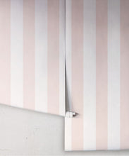 Load image into Gallery viewer, Scallop Stripe Wallpaper - Palace Grove Collection - M&amp;K Studio - Roll - Colorway: Antique Rose
