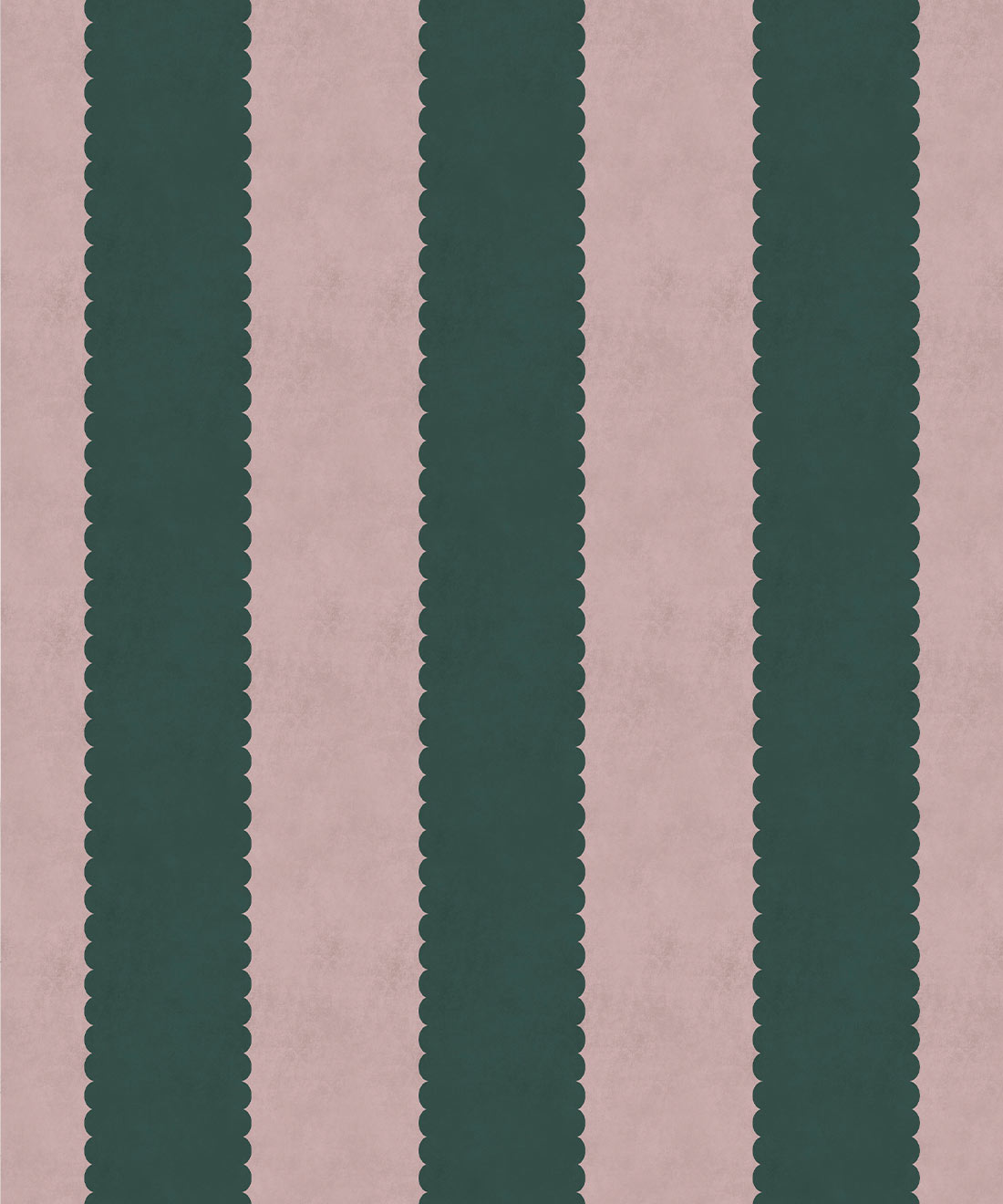Scallop Stripe Wallpaper - Palace Grove Collection - M&K Studio - Swatch - Colorway: Ruby