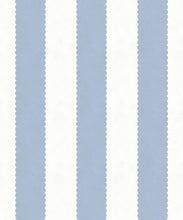 Load image into Gallery viewer, Scallop Stripe Wallpaper - Palace Grove Collection - M&amp;K Studio - Swatch - Colorway: Sapphire