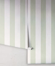Load image into Gallery viewer, Scallop Stripe Wallpaper - Palace Grove Collection - M&amp;K Studio - Swatch - Colorway: Willow
