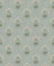 Load image into Gallery viewer, Geranium Wallpaper - Palace Grove Collection - M&amp;K Studio - Swatch - Colorway: Duck Egg