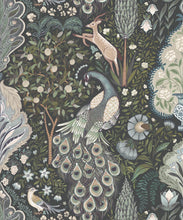 Load image into Gallery viewer, Peacock Garden Wallpaper - Palace Grove Collection - M&amp;K Studio - Swatch - Colorway: Cobalt
