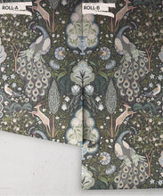 Load image into Gallery viewer, Peacock Garden Wallpaper - Palace Grove Collection - M&amp;K Studio - Roll - Colorway: Cobalt