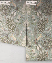 Load image into Gallery viewer, Peacock Garden Wallpaper - Palace Grove Collection - M&amp;K Studio - Roll - Colorway: Duck Egg