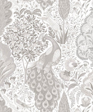 Load image into Gallery viewer, Peacock Garden Wallpaper - Palace Grove Collection - M&amp;K Studio - Swatch - Colorway: Ivory