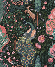 Load image into Gallery viewer, Peacock Garden Wallpaper - Palace Grove Collection - M&amp;K Studio - Swatch - Colorway: Jewel