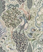 Load image into Gallery viewer, Peacock Garden Wallpaper - Palace Grove Collection - M&amp;K Studio - Swatch - Colorway: Periwinkle
