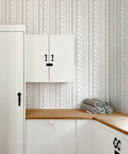 Load image into Gallery viewer, Ribbon Wallpaper - Palace Grove Collection - M&amp;K Studio - Insitu - Colorway: Ivory