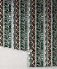 Load image into Gallery viewer, Ribbon Wallpaper - Palace Grove Collection - M&amp;K Studio - Roll - Colorway: Jewel