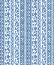 Load image into Gallery viewer, Ribbon Wallpaper - Palace Grove Collection - M&amp;K Studio - Swatch - Colorway: Sapphire