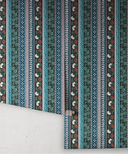 Load image into Gallery viewer, Ribbon Wallpaper - Palace Grove Collection - M&amp;K Studio - Roll - Colorway: Topaz