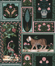 Load image into Gallery viewer, Courtyard Wallpaper - Palace Grove Collection - M&amp;K Studio - Swatch - Colorway: Jewel