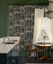 Load image into Gallery viewer, Courtyard Wallpaper - Palace Grove Collection - M&amp;K Studio - Insitu - Colorway: Jewel