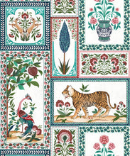 Load image into Gallery viewer, Courtyard Wallpaper - Palace Grove Collection - M&amp;K Studio - Swatch - Colorway: Ruby