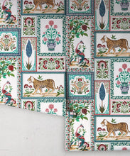 Load image into Gallery viewer, Courtyard Wallpaper - Palace Grove Collection - M&amp;K Studio - Roll - Colorway: Ruby