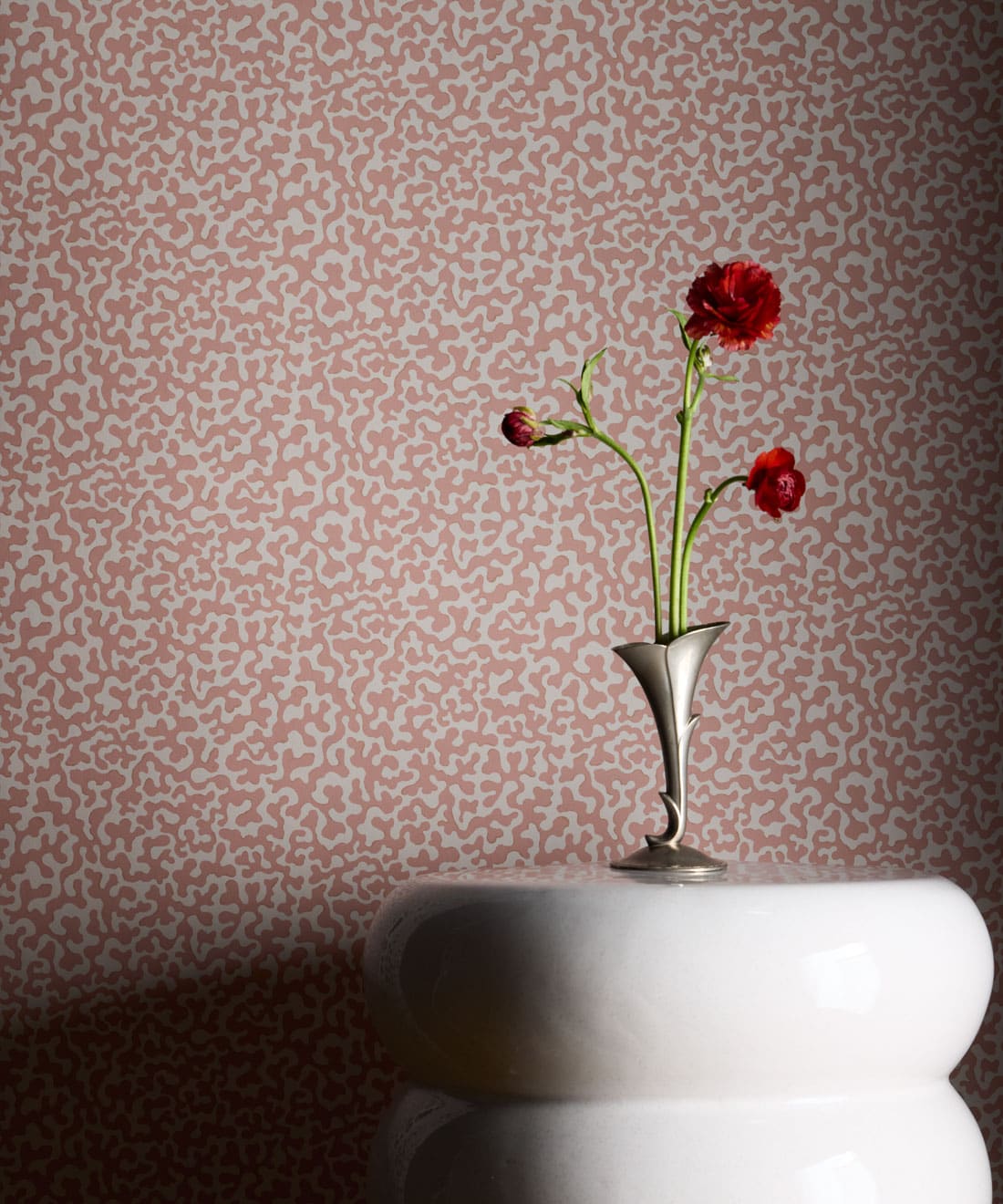 Petite Prints Collection by Milton and King Studio - Petite Prints: All Overs - Coral Wallpaper - Colourway: Blush - Insitu
