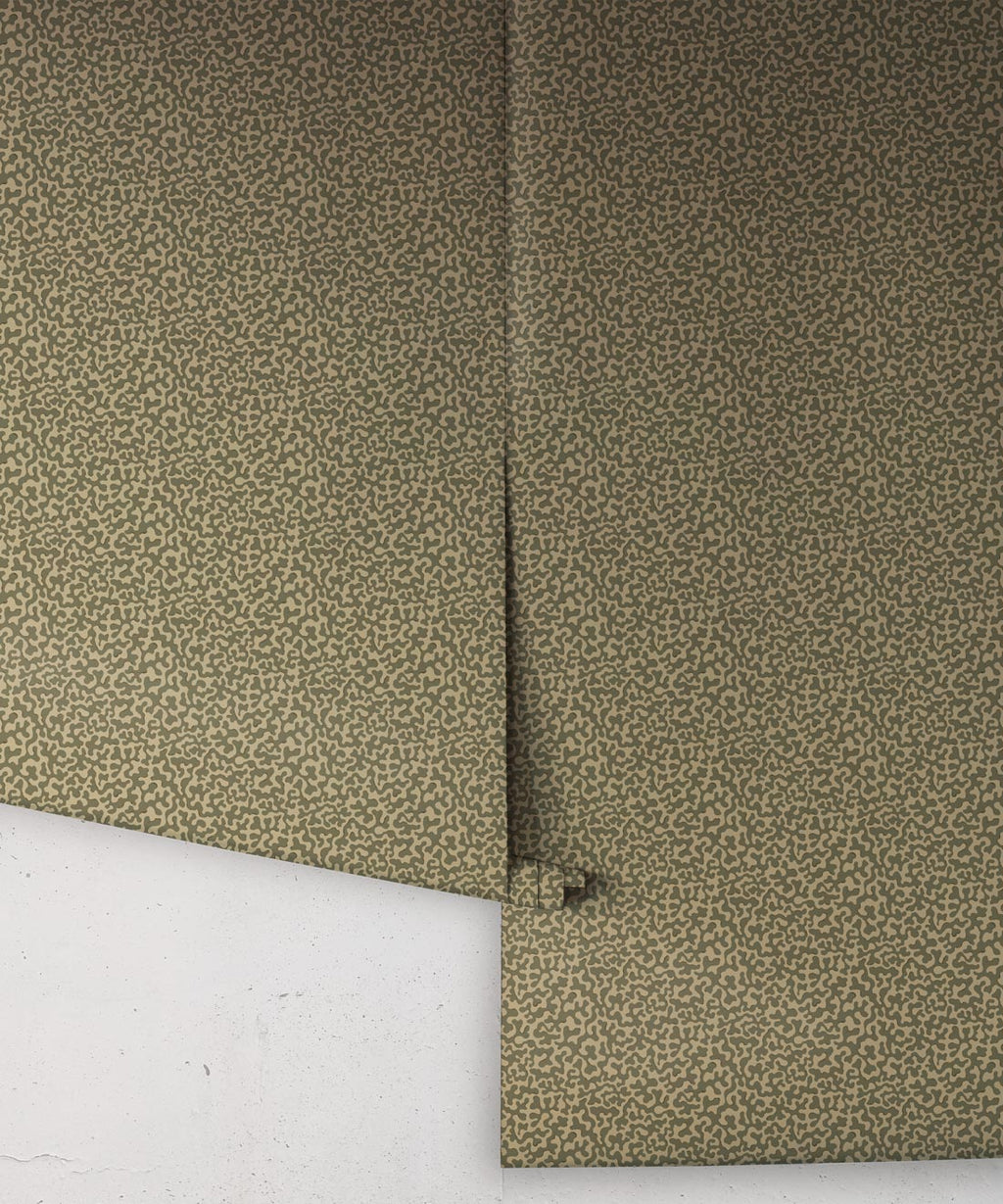 Petite Prints Collection by Milton and King Studio - Petite Prints: All Overs - Coral Wallpaper - Colourway: Olive - Roll