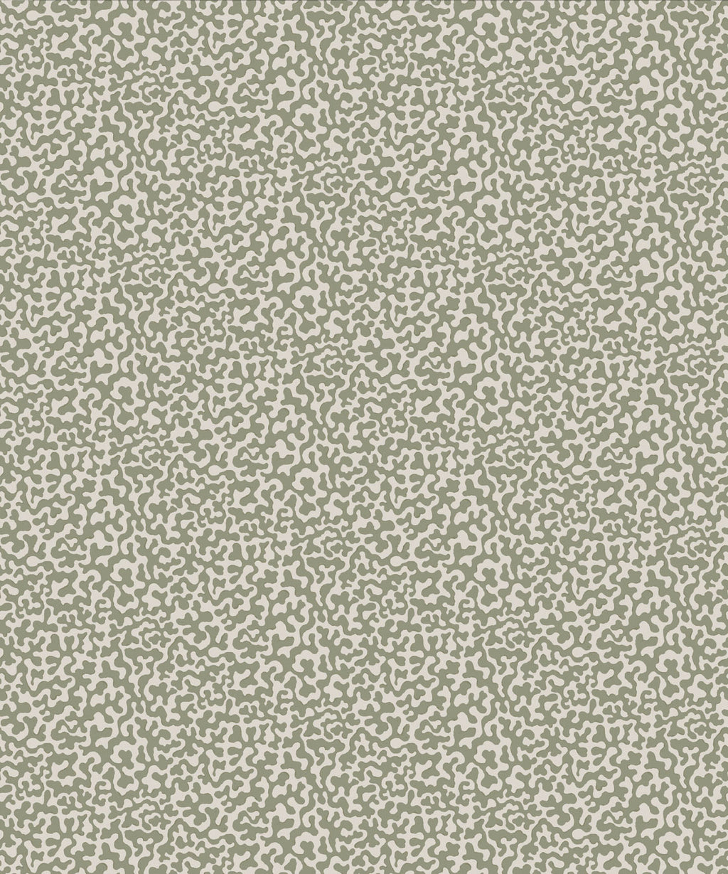 Petite Prints Collection by Milton and King Studio - Petite Prints: All Overs - Coral Wallpaper - Colourway: Sage - Swatch