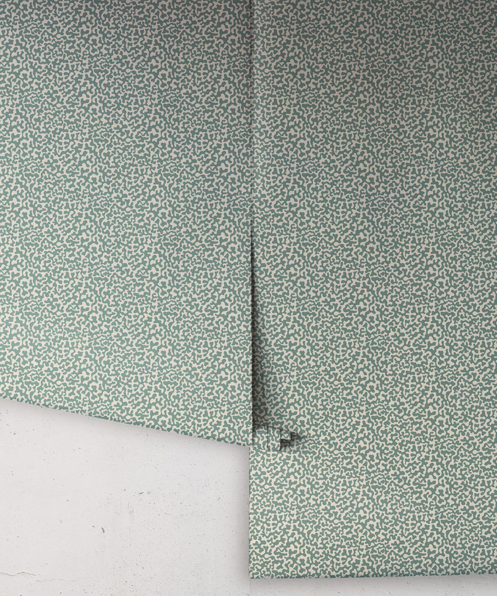 Petite Prints Collection by Milton and King Studio - Petite Prints: All Overs - Coral Wallpaper - Colourway: Teal - Roll