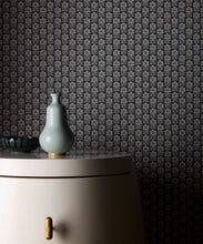 Load image into Gallery viewer, Petite Prints Collection by Milton and King Studio - Petite Prints: Florals - Buttercup Wallpaper - Colourway: Indigo - Insitu