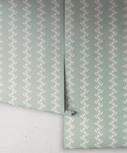 Load image into Gallery viewer, Petite Prints Collection by Milton and King Studio - Petite Prints: Florals - Pearl Wallpaper - Colourway: Duckegg - Roll