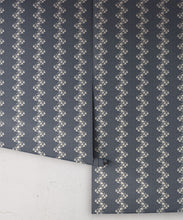 Load image into Gallery viewer, Petite Prints Collection by Milton and King Studio - Petite Prints: Florals - Pearl Wallpaper - Colourway: Navy - Roll