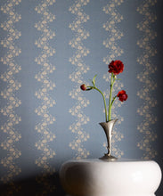 Load image into Gallery viewer, Petite Prints Collection by Milton and King Studio - Petite Prints: Florals - Pearl Wallpaper - Colourway: Periwinkle - Insitu