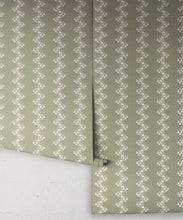 Load image into Gallery viewer, Petite Prints Collection by Milton and King Studio - Petite Prints: Florals - Pearl Wallpaper - Colourway: Sage - Roll