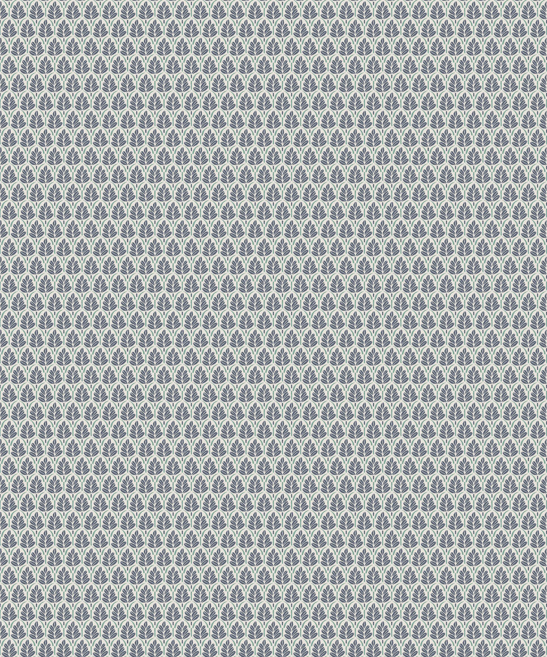 Petite Prints Collection by Milton and King Studio - Petite Prints: Florals - Sprig Wallpaper - Colourway: Indigo - Swatch