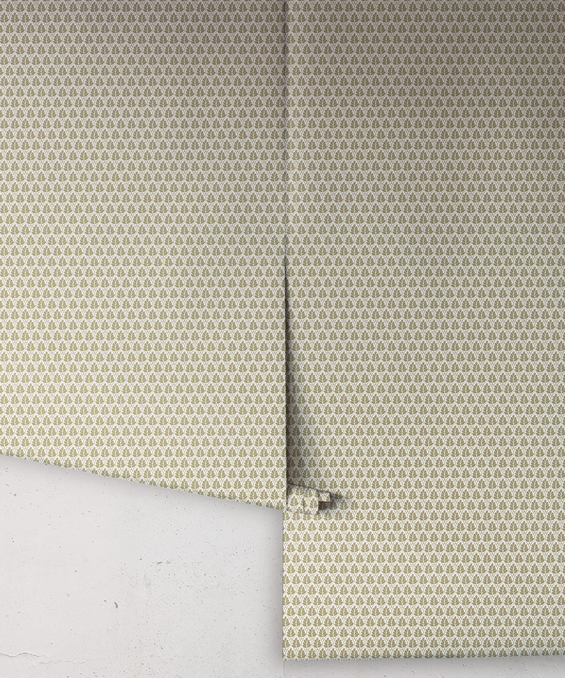 Petite Prints Collection by Milton and King Studio - Petite Prints: Florals - Sprig Wallpaper - Colourway: Moss - Roll