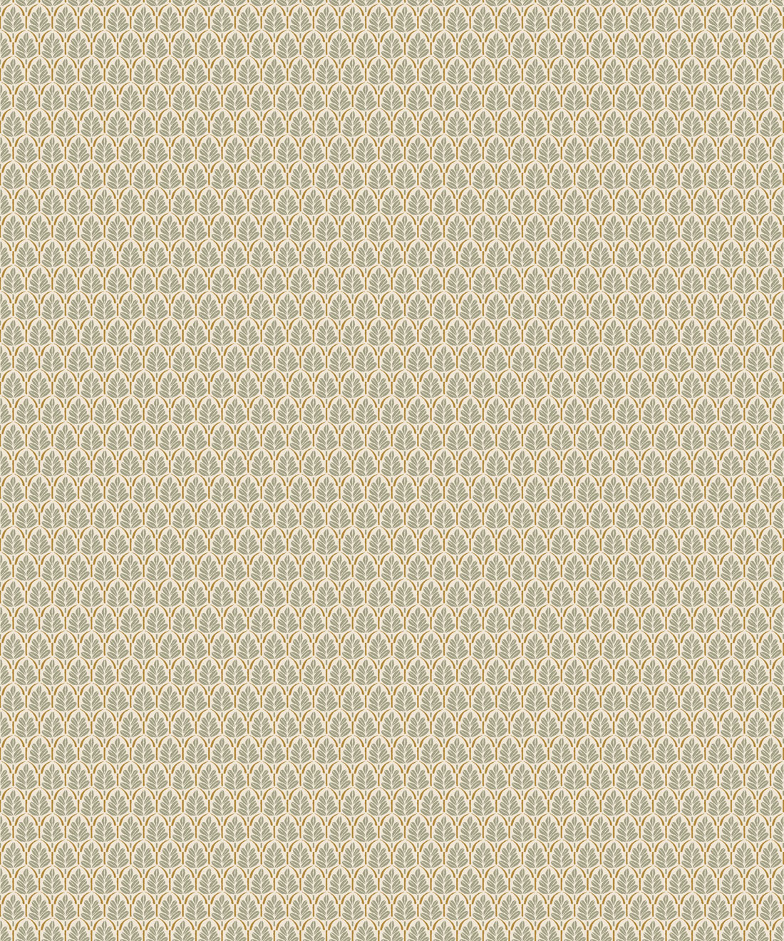 Petite Prints Collection by Milton and King Studio - Petite Prints: Florals - Sprig Wallpaper - Colourway: Ochre - Swatch