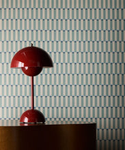 Load image into Gallery viewer, Petite Prints Collection by Milton and King Studio - Petite Prints: Geometrics - Axis Wallpaper - Colourway: Aqua - Insitu