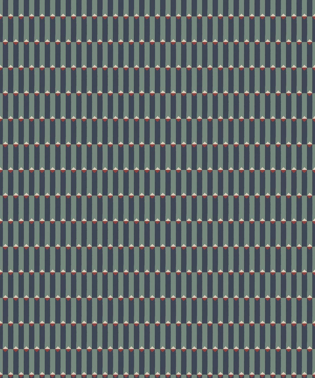Petite Prints Collection by Milton and King Studio - Petite Prints: Geometrics - Axis Wallpaper - Colourway: Nautical - Swatch
