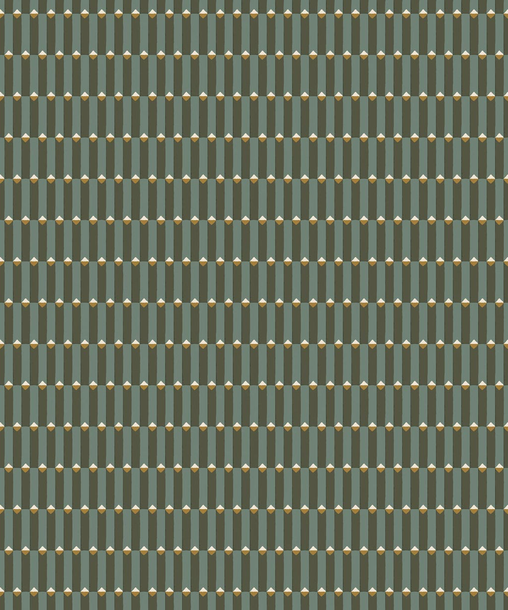 Petite Prints Collection by Milton and King Studio - Petite Prints: Geometrics - Axis Wallpaper - Colourway: Olive - Swatch