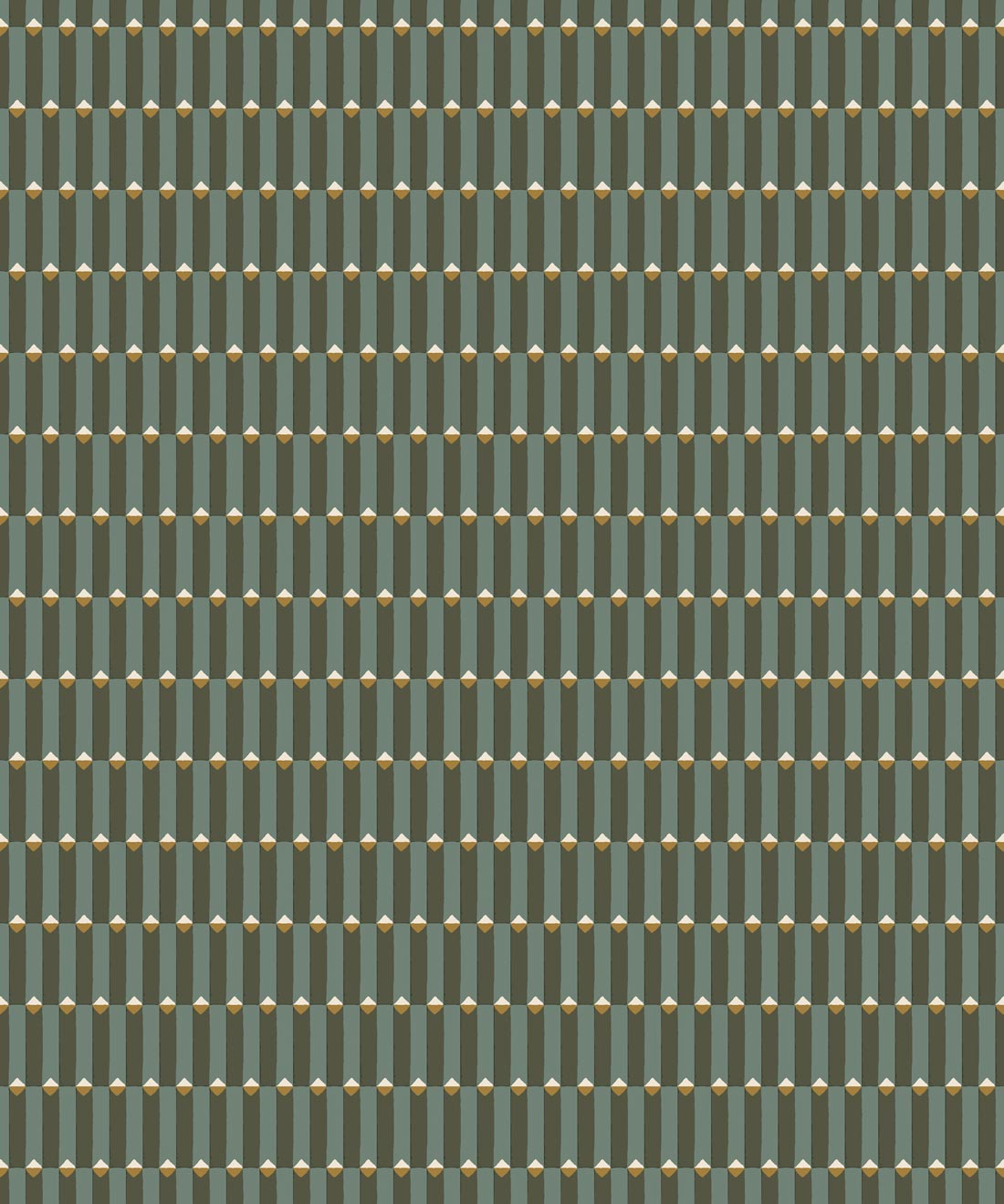 Petite Prints Collection by Milton and King Studio - Petite Prints: Geometrics - Axis Wallpaper - Colourway: Olive - Swatch