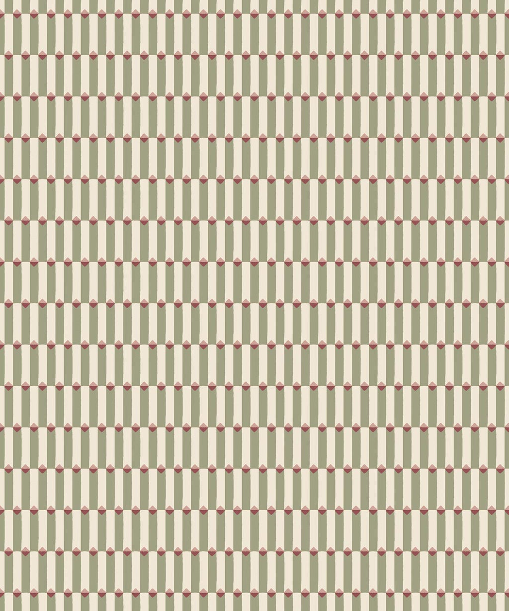 Petite Prints Collection by Milton and King Studio - Petite Prints: Geometrics - Axis Wallpaper - Colourway: Sage - Swatch