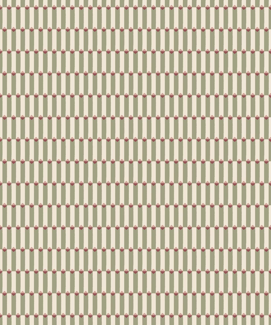 Petite Prints Collection by Milton and King Studio - Petite Prints: Geometrics - Axis Wallpaper - Colourway: Sage - Swatch