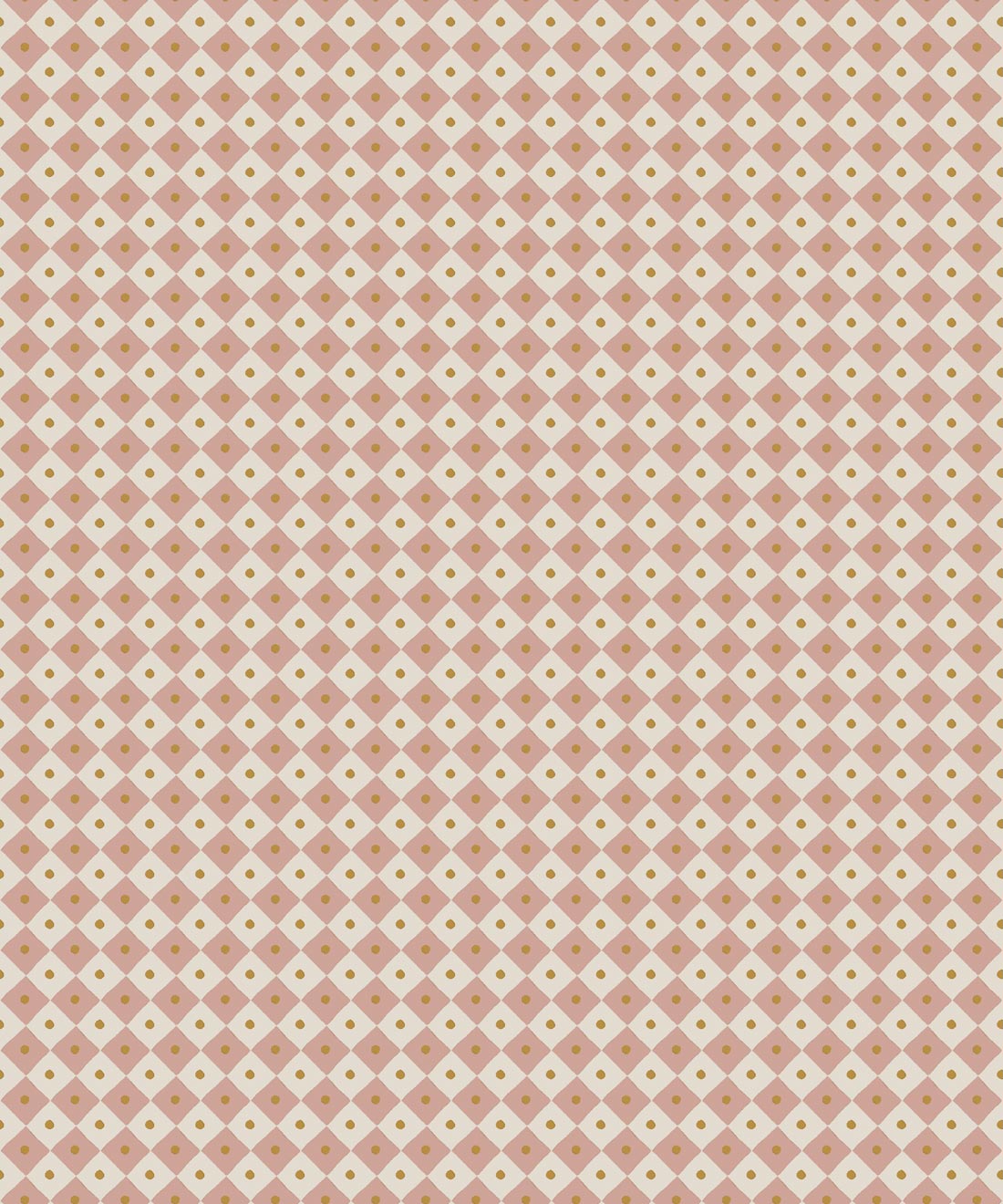 Petite Prints Collection by Milton and King Studio - Petite Prints: Geometrics - Checkerboard Wallpaper - Colourway: Blush - Swatch