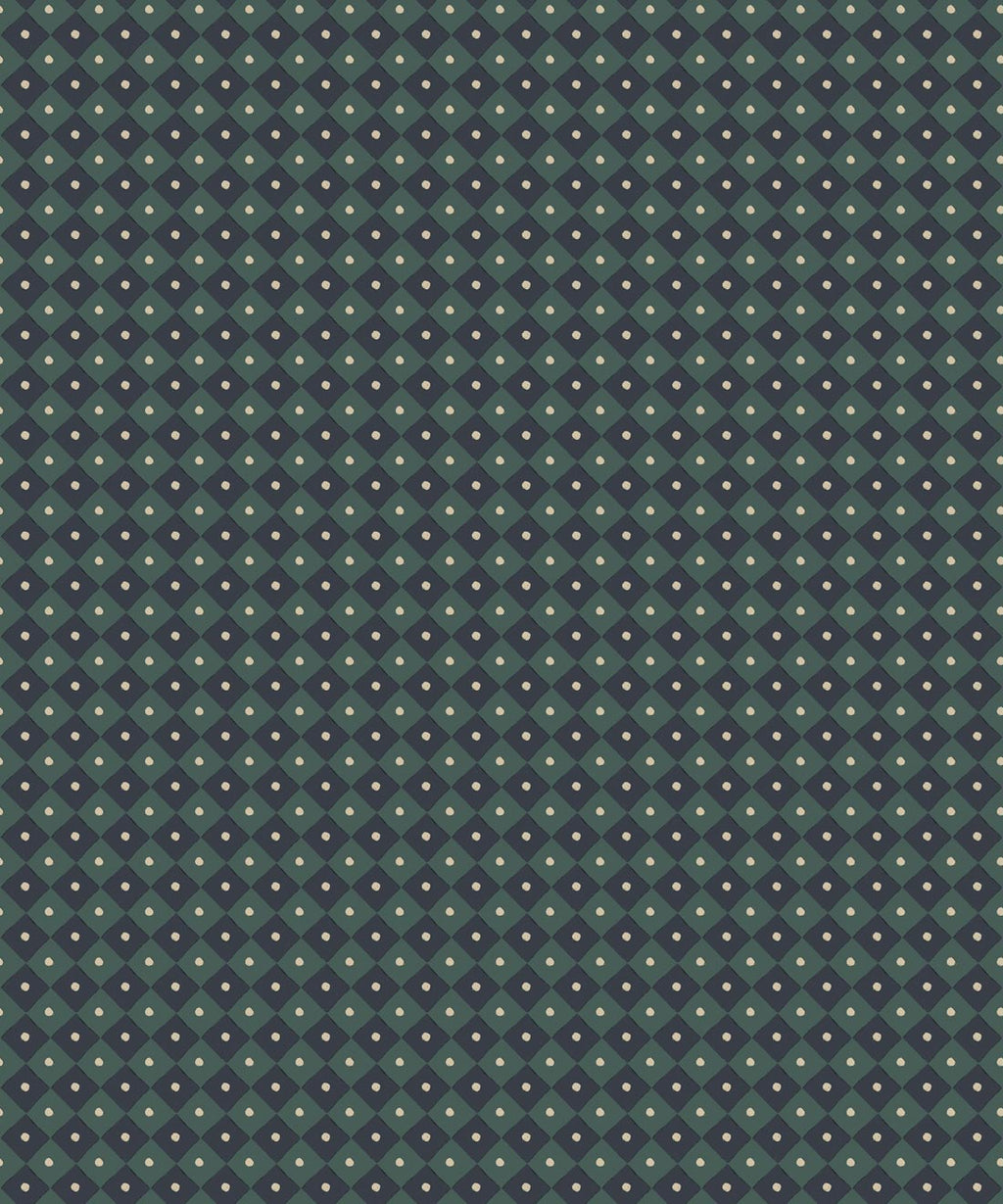 Petite Prints Collection by Milton and King Studio - Petite Prints: Geometrics - Checkerboard Wallpaper - Colourway: Indigo - Swatch