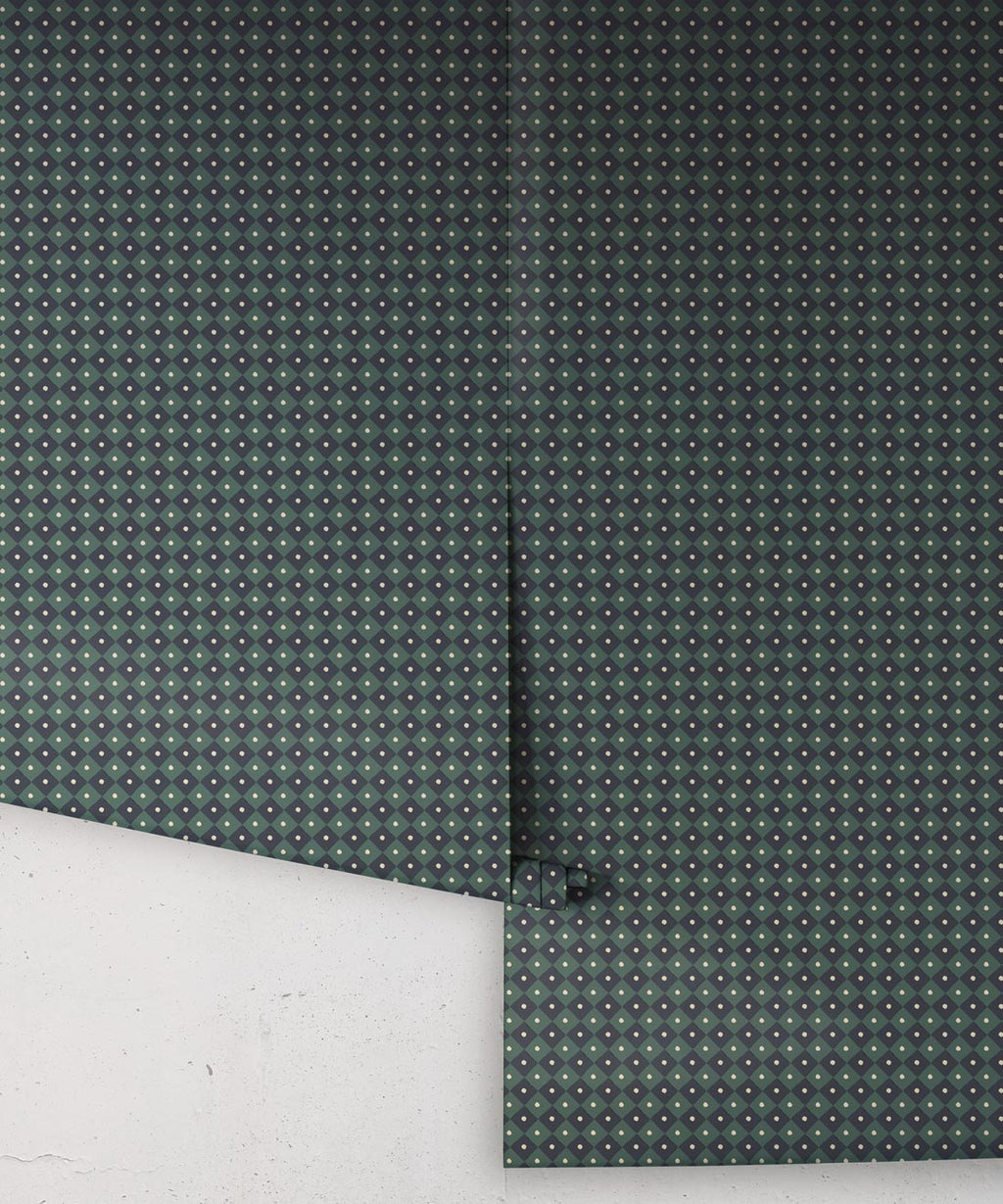 Petite Prints Collection by Milton and King Studio - Petite Prints: Geometrics - Checkerboard Wallpaper - Colourway: Indigo - Roll