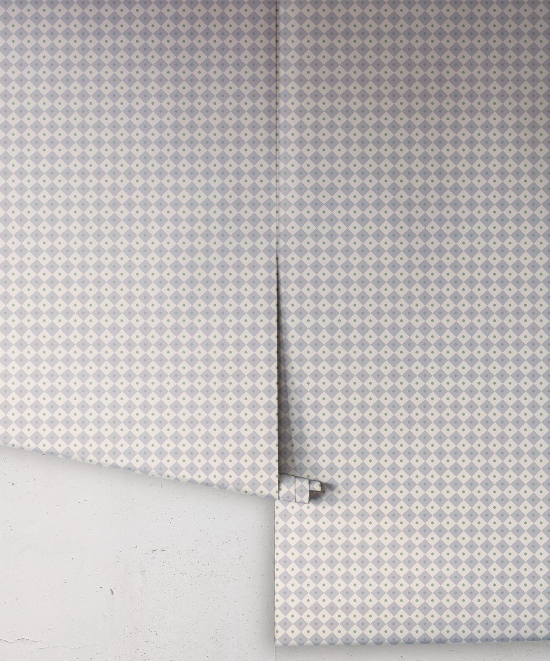 Petite Prints Collection by Milton and King Studio - Petite Prints: Geometrics - Checkerboard Wallpaper - Colourway: Lilac - Roll