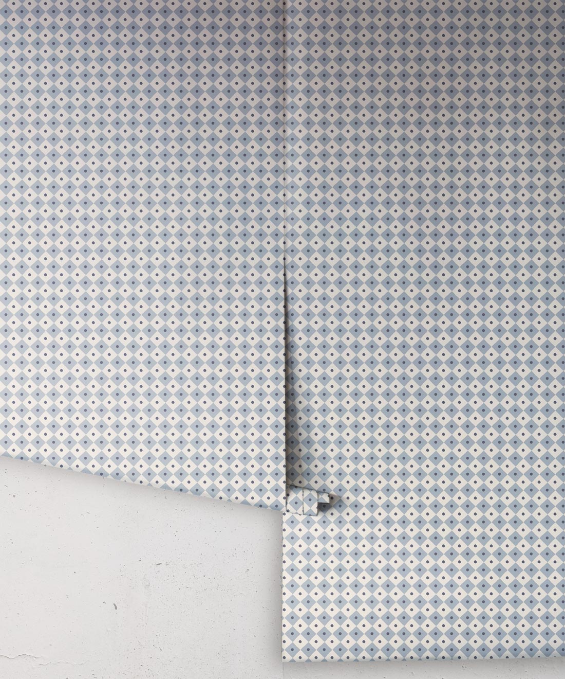 Petite Prints Collection by Milton and King Studio - Petite Prints: Geometrics - Checkerboard Wallpaper - Colourway: Periwinkle - Roll