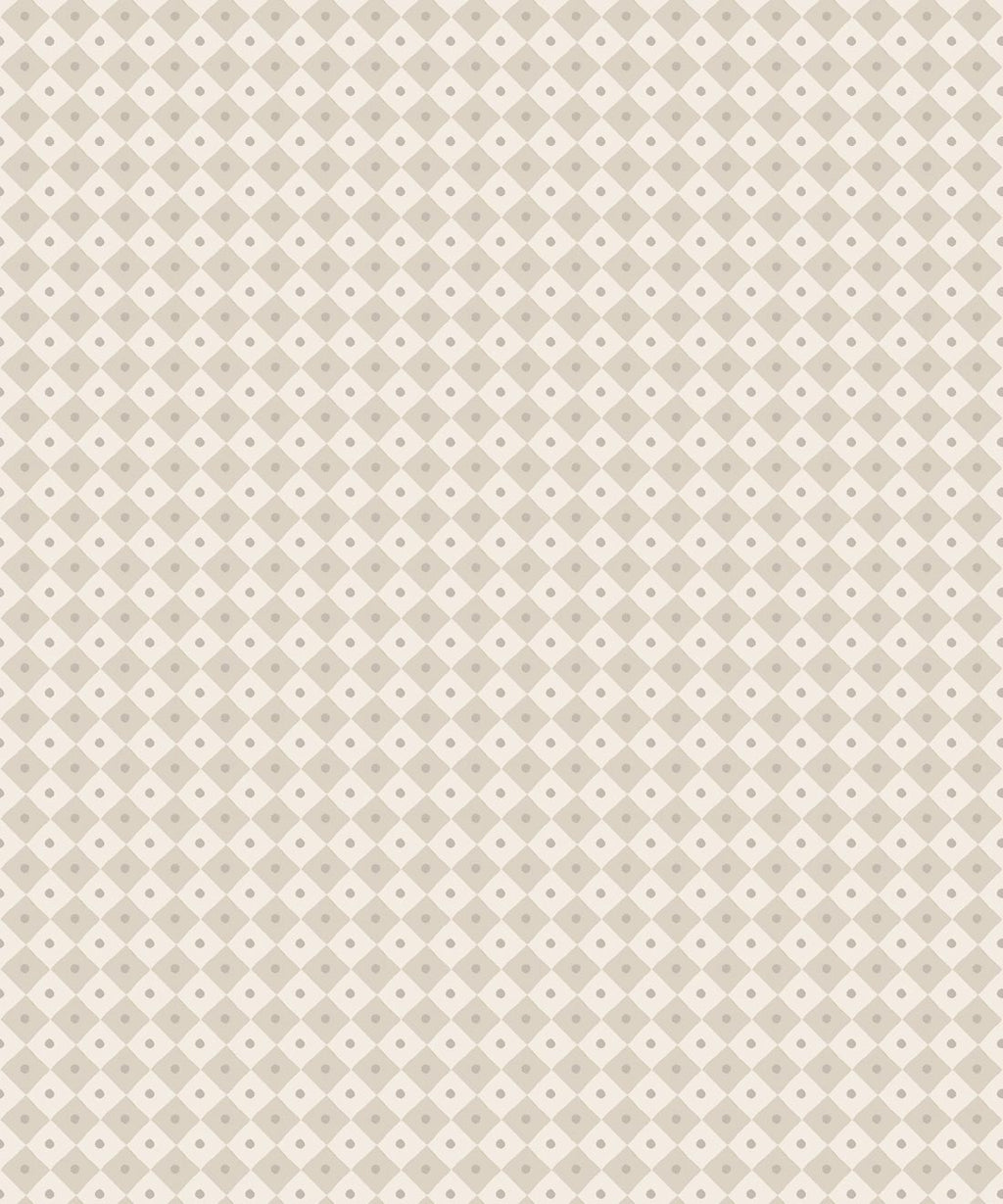 Petite Prints Collection by Milton and King Studio - Petite Prints: Geometrics - Checkerboard Wallpaper - Colourway: Wheat - Swatch