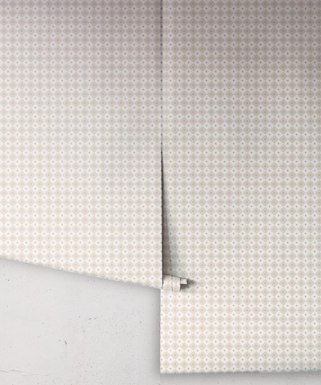 Petite Prints Collection by Milton and King Studio - Petite Prints: Geometrics - Checkerboard Wallpaper - Colourway: Wheat - Roll
