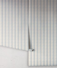 Load image into Gallery viewer, Petite Prints Collection by Milton and King Studio - Petite Prints: Geometrics - Flag Wallpaper - Colourway: Periwinkle - Roll