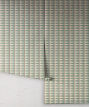 Load image into Gallery viewer, Petite Prints Collection by Milton and King Studio - Petite Prints: Geometrics - Flag Wallpaper - Colourway: Teal - Roll