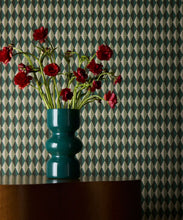 Load image into Gallery viewer, Petite Prints Collection by Milton and King Studio - Petite Prints: Geometrics - Gem Wallpaper - Colourway: Forest - Insitu