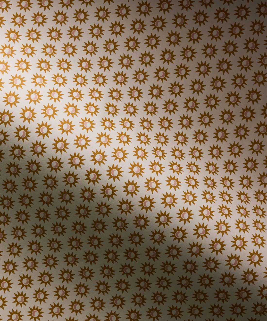 Petite Prints Collection by Milton and King Studio - Petite Prints: Geometrics - Sunburst Wallpaper - Colourway: Golden - Roll 2